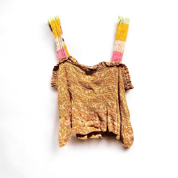 🌻Scotch & Soda Smocked Beach Tank Top Size Medium - Picture 7 of 11